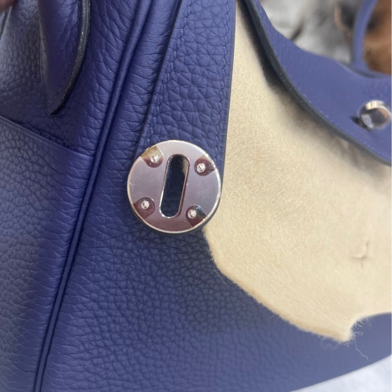 🌈Hermes💙Lindy 26💙水墨籃銀扣🌈全新閑置🌟有盒🌈TC皮🌟lindy26🌟lindy🌟愛馬仕🌟-3