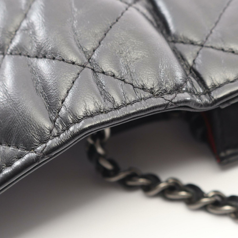 香奈兒 Gabrielle de 肩背包/手提包，皮革，亮面小牛皮，女士，黑色，A84389-6