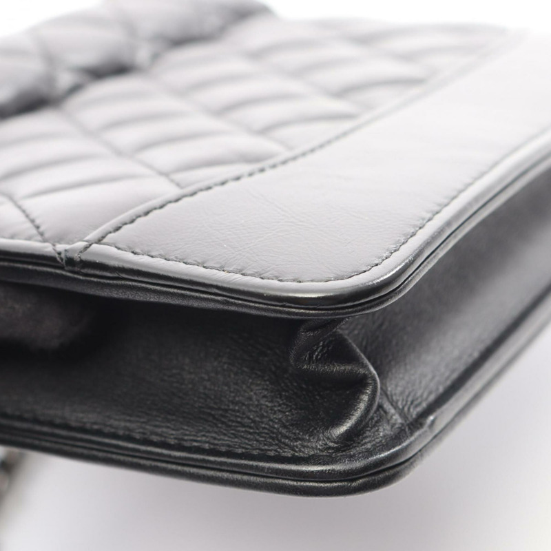 香奈兒 Gabrielle de 肩背包/手提包，皮革，亮面小牛皮，女士，黑色，A84389-7