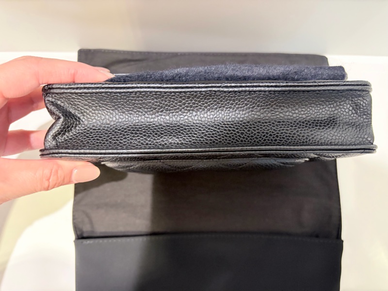 Chanel WOC 牛皮金扣經典款 牛金-6