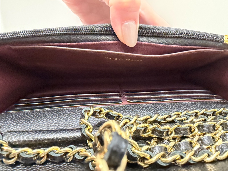 Chanel WOC 牛皮金扣經典款 牛金-13