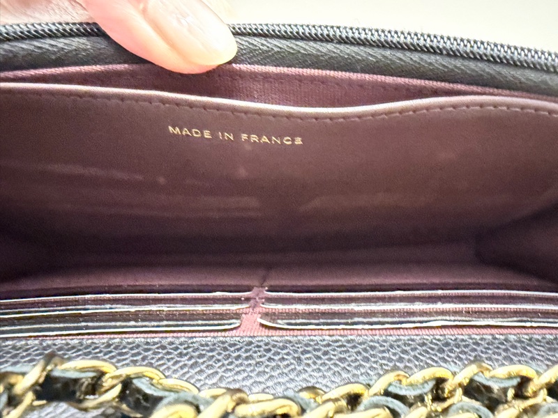 Chanel WOC 牛皮金扣經典款 牛金-17