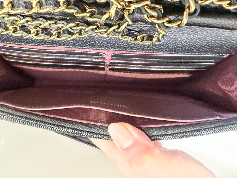 Chanel WOC 牛皮金扣經典款 牛金-18