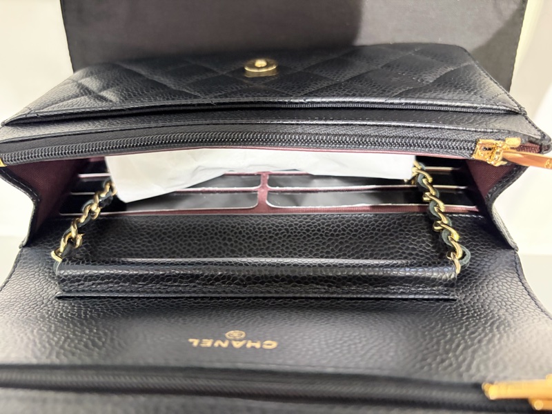 Chanel WOC 牛皮金扣經典款 牛金-22