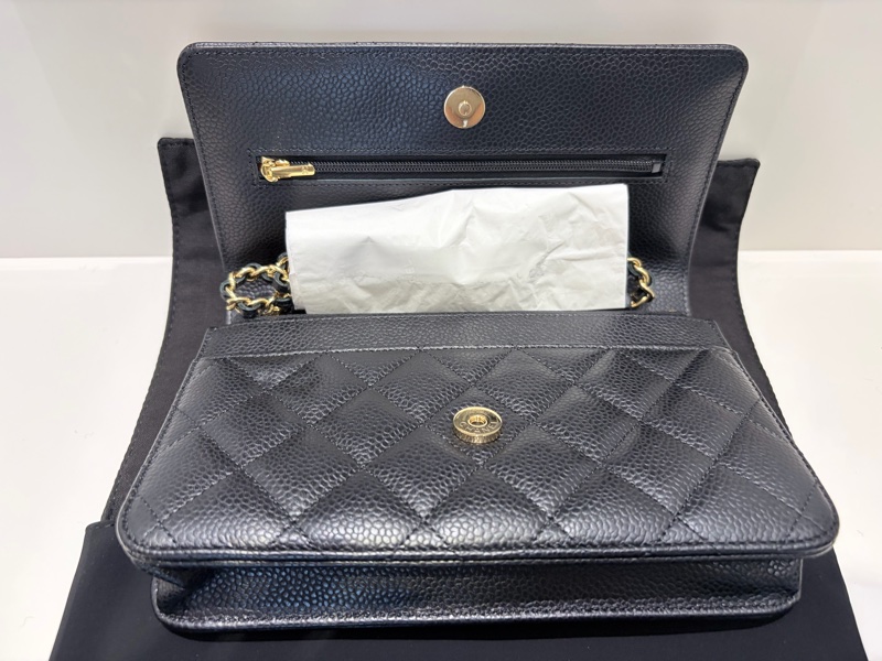 Chanel WOC 牛皮金扣經典款 牛金-24