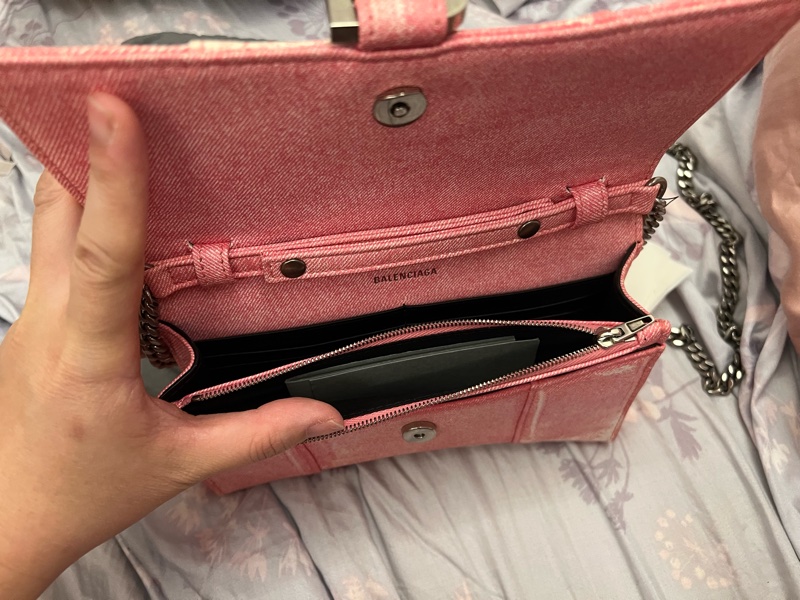 全新BALENCIAGA皮革沙漏包/鍊包/斜背包-1