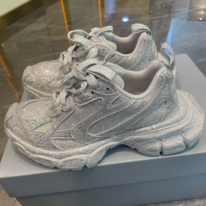 99新 巴黎世家/Balenciaga 3XL 尺碼：37碼飾萊茵石女士運動鞋 附件：塵袋-0