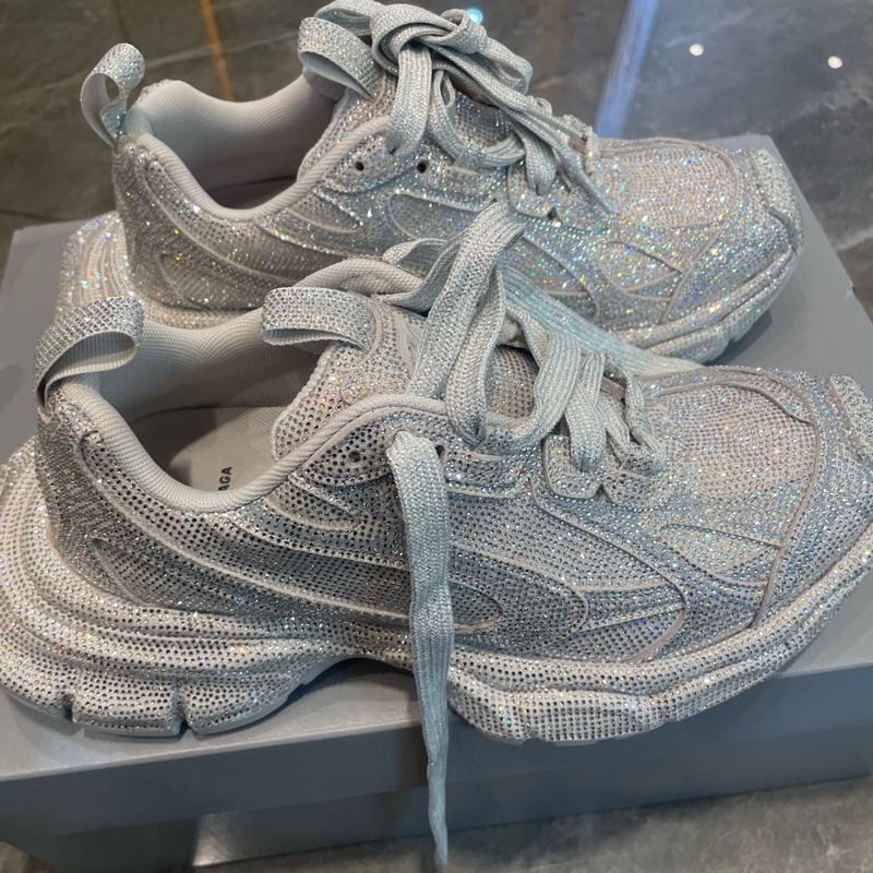 99新 巴黎世家/Balenciaga 3XL 尺碼：37碼飾萊茵石女士運動鞋 附件：塵袋-1