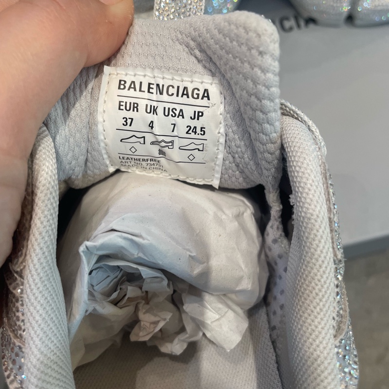 99新 巴黎世家/Balenciaga 3XL 尺碼：37碼飾萊茵石女士運動鞋 附件：塵袋-5