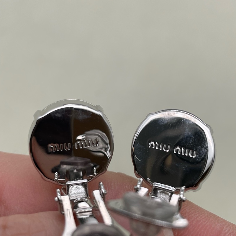 繆繆/Miu Miu  鑽珍珠長款耳夾 附件：盒子-6