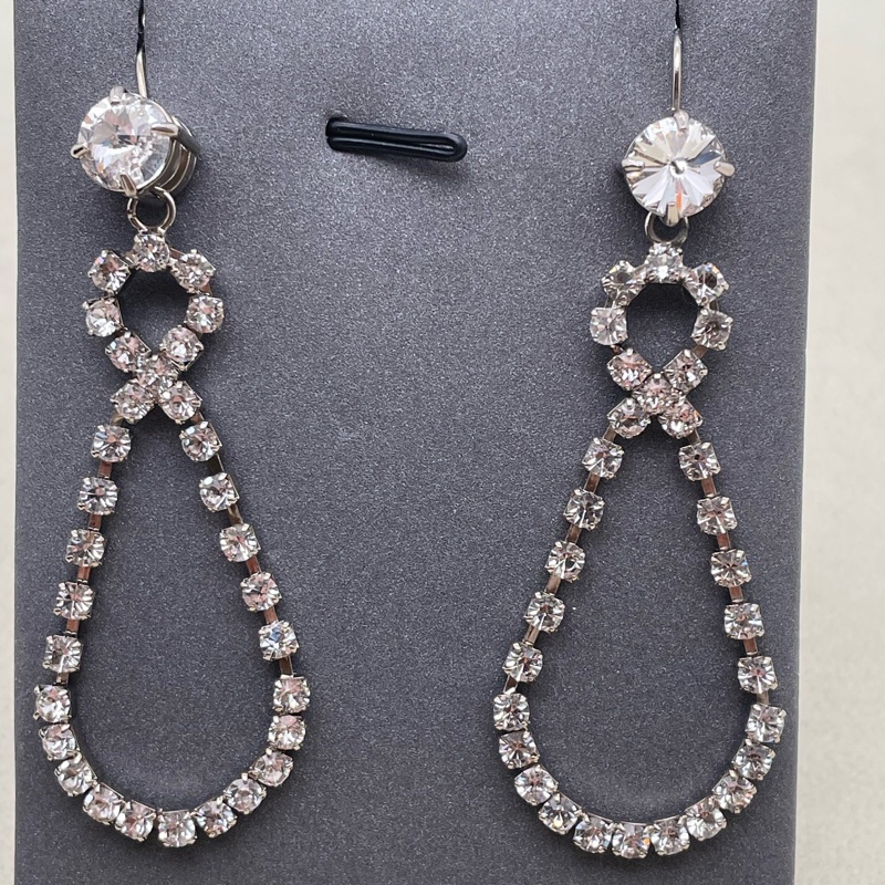 繆繆/Miu Miu  水晶八字耳環 鞠婧禕同款  附件：盒子-3