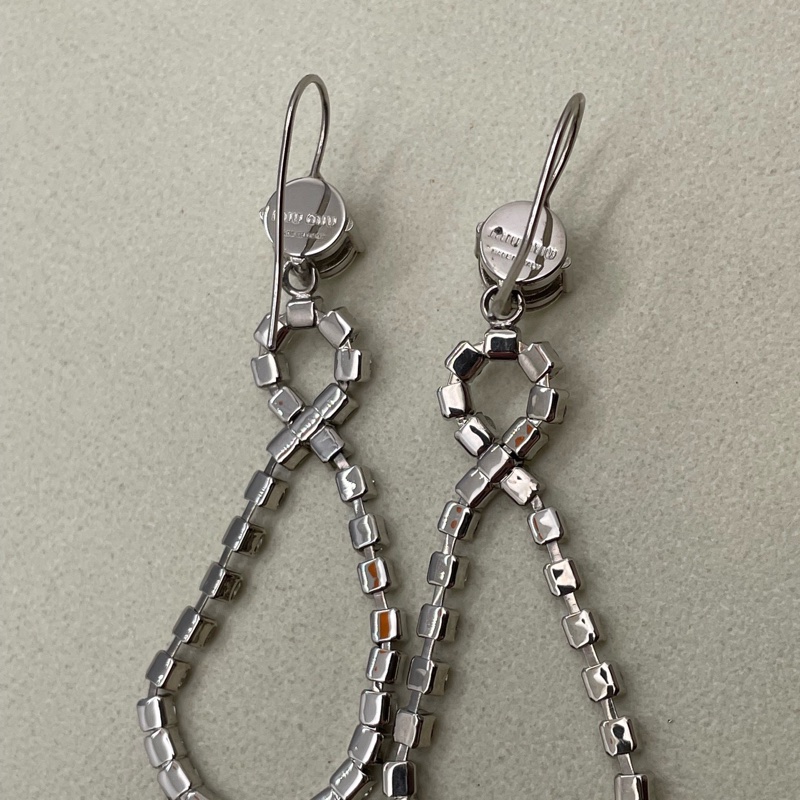 繆繆/Miu Miu  水晶八字耳環 鞠婧禕同款  附件：盒子-4