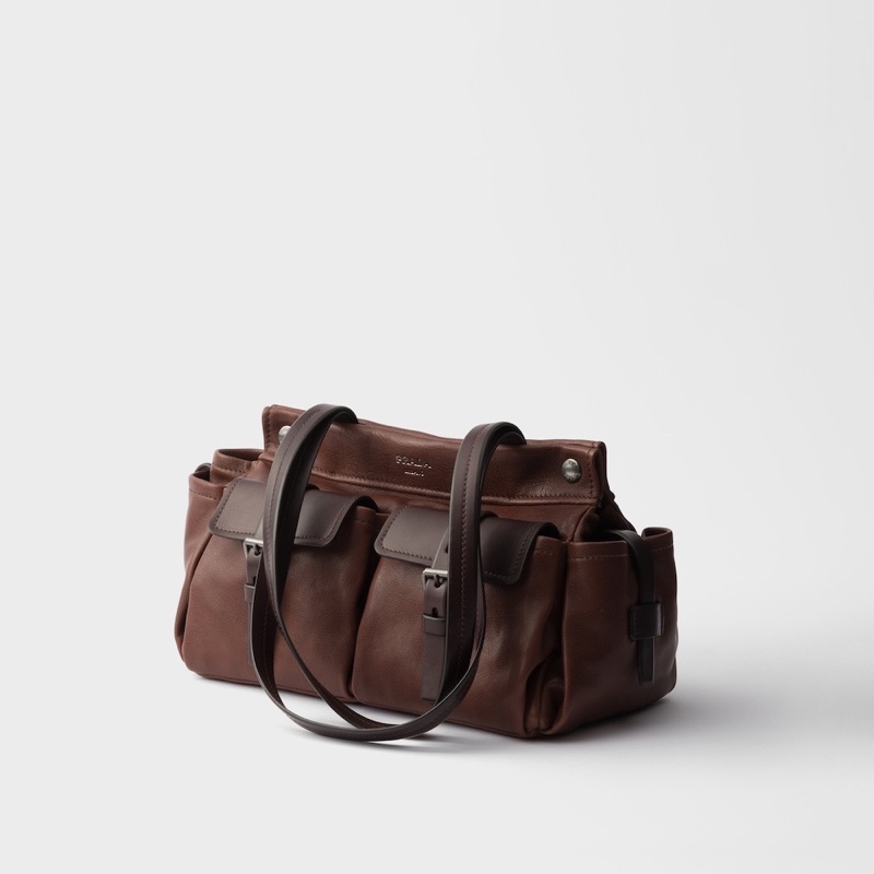 Prada 女士 Route 中號皮革單肩包均碼碼中號、30cm*15cm*22cm-3