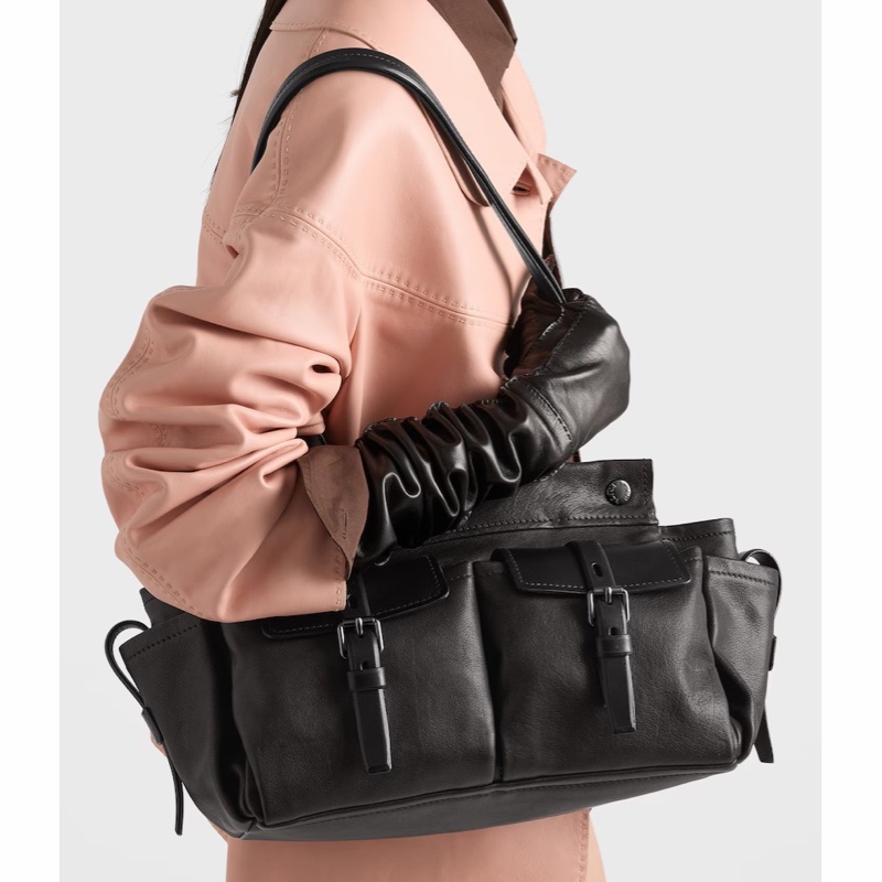 Prada 女士 Prada Route 中號皮革手提包均碼碼中號、30cm*15cm*22cm-8