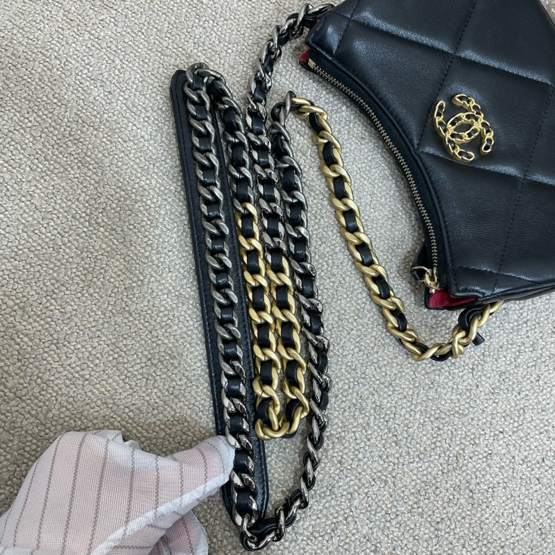 chanel 19bag hobo 芯片款 lswl。 🈚附件 成色超正-16