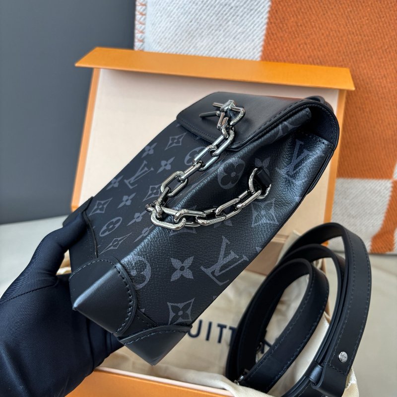 近新品 路易威登/Louis Vuitton 黑色老花Nano Steamer手袋 芯片款-3