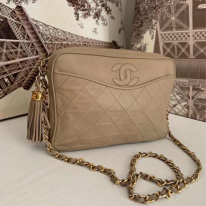 Chanel 23cm 皮袋 相機袋 肩背袋-1