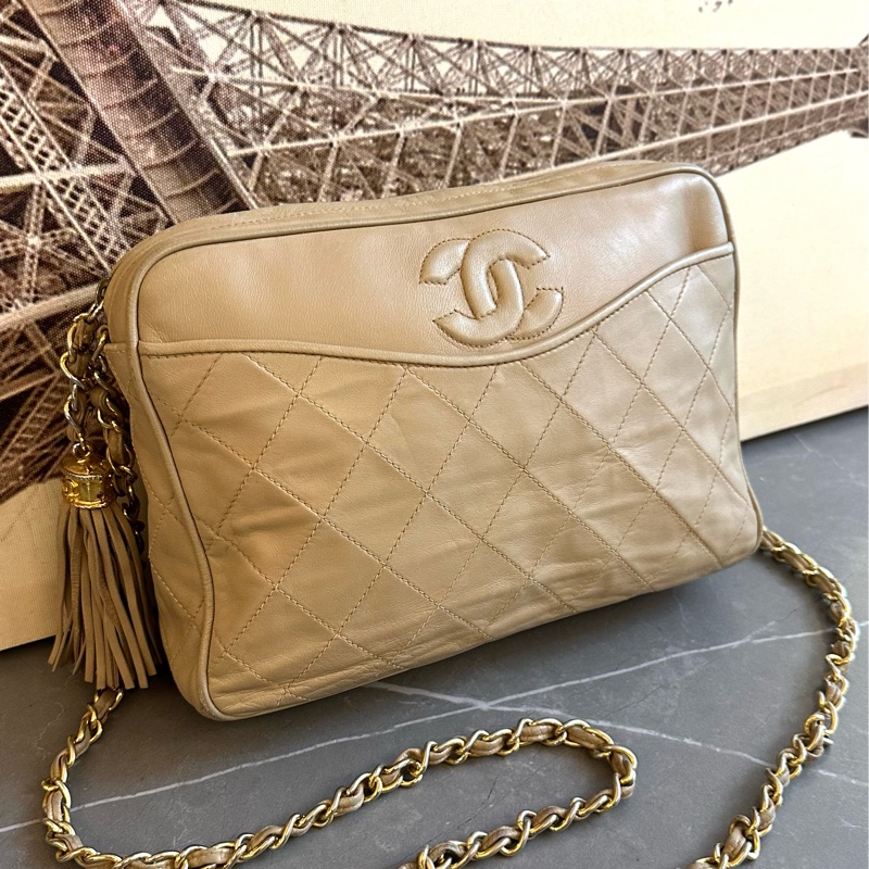 Chanel 23cm 皮袋 相機袋 肩背袋-21