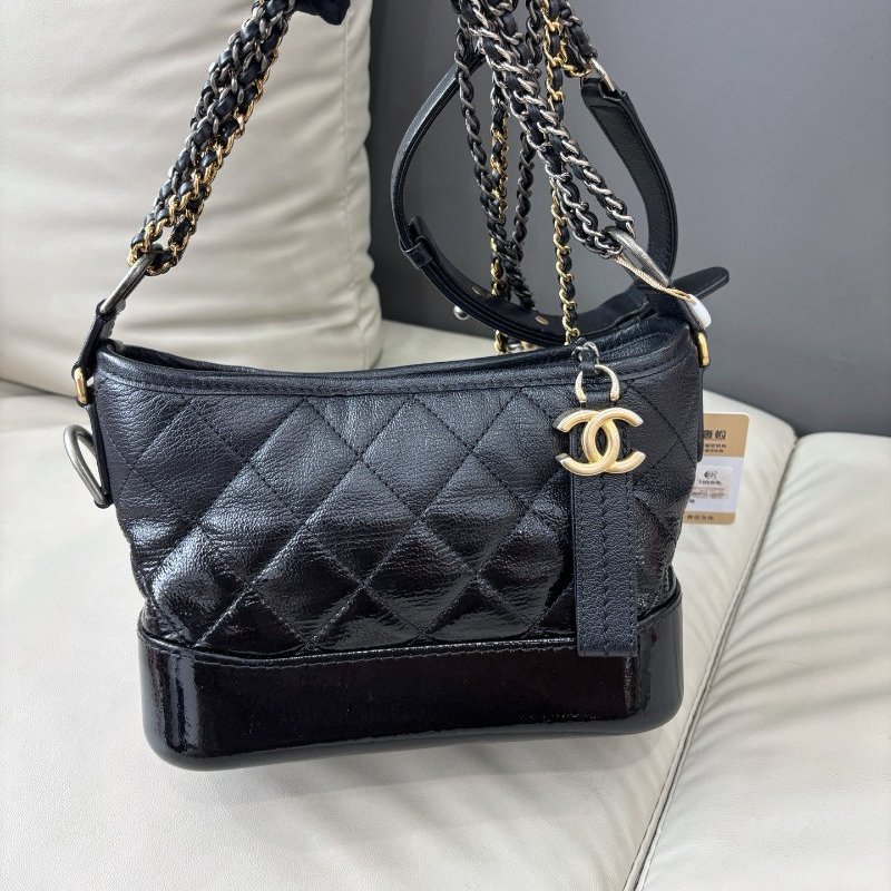 香奈兒/Chanel 黑色小號流浪鏈條包-1