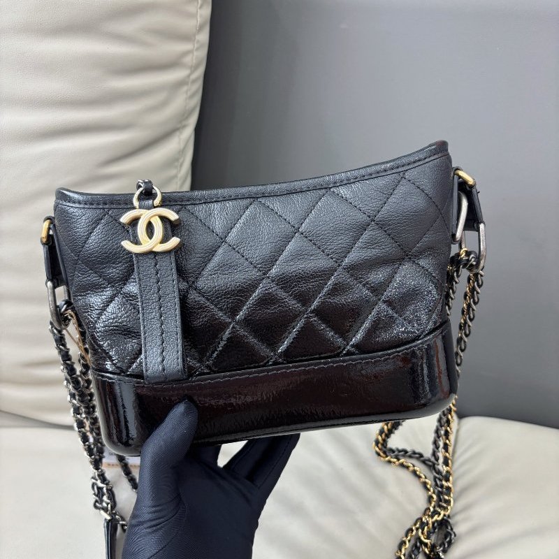 香奈兒/Chanel 黑色小號流浪鏈條包-5