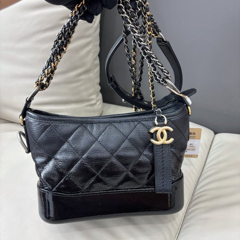 香奈兒/Chanel 黑色小號流浪鏈條包-6