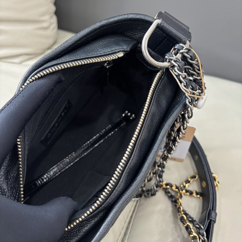 香奈兒/Chanel 黑色小號流浪鏈條包-8