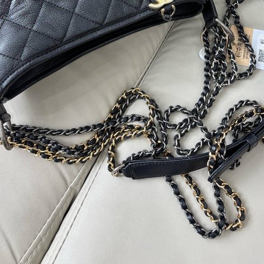 香奈兒/Chanel 黑色小號流浪鏈條包-9