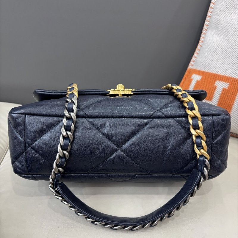 閒置新 香奈兒/Chanel 深藍色19bag中号-7