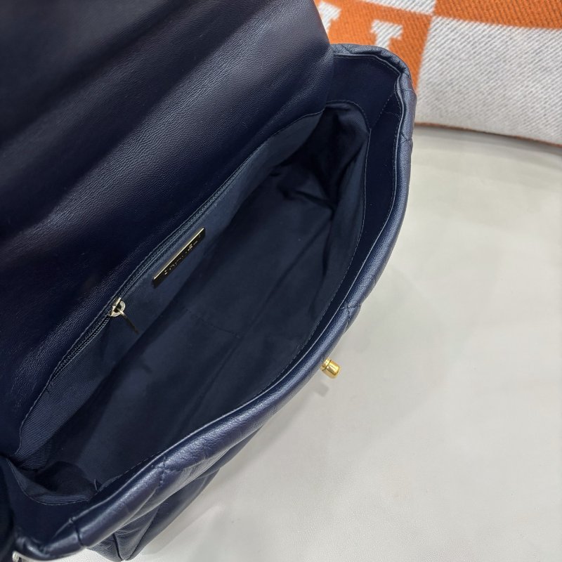 閒置新 香奈兒/Chanel 深藍色19bag中号-9