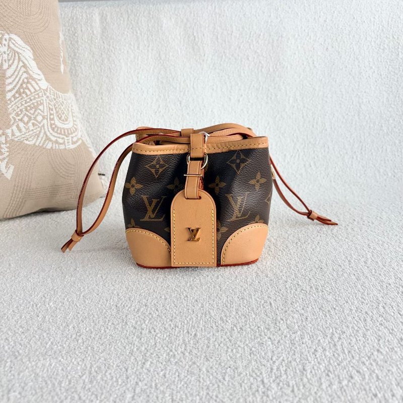 LV 老花Noe purse燒賣水桶包 11.5*11.5*11.5  98新配件肩帶 塵袋-5