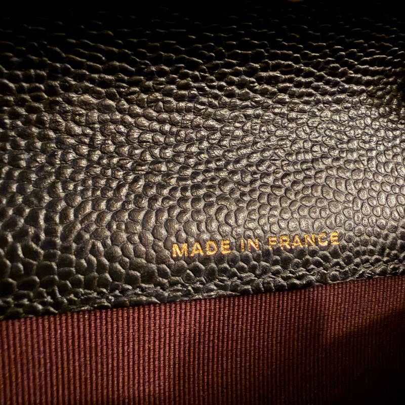 CHANEL 經典款 雙C 單層卡包/名片夾 (黑色 x 荔枝紋牛皮 x 金釦)-3