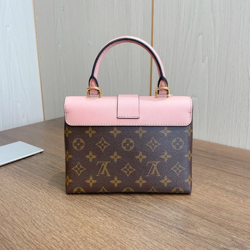 路易威登/Louis Vuitton Locky BB老花拼粉色 鎖頭包-1