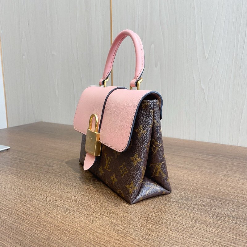 路易威登/Louis Vuitton Locky BB老花拼粉色 鎖頭包-2