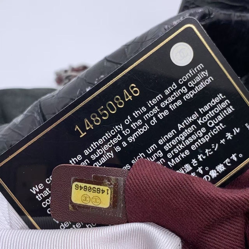 H260425）gz）二手CHANEL香奈兒2way拼皮拼色tote購物袋南瓜包，正常使用痕跡，邊角有磨損油邊有裂紋-20