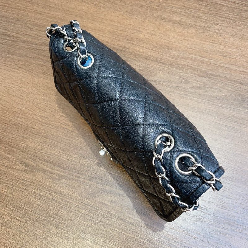 香奈兒/Chanel 黑銀CF鏈條包-4