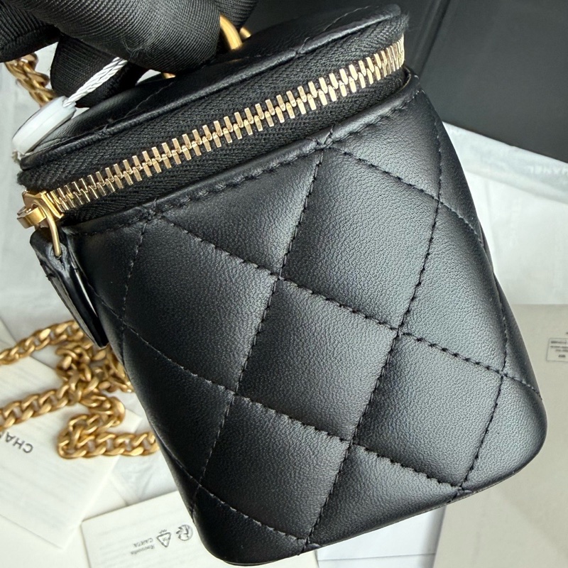 99.9新CHANEL香奈兒 23SS 山茶花 盒子包化妝包 單肩斜挎包 23年-4