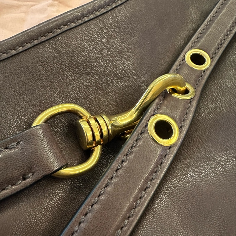 MiuMiu Aventure 納帕軟皮手袋 深棕色-3