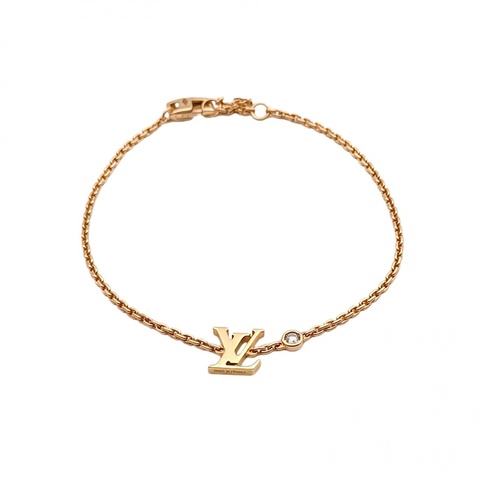 LOUIS VUITTON 18K玫瑰金鑽石IDYLLEBLOSSOM單鑽手鏈