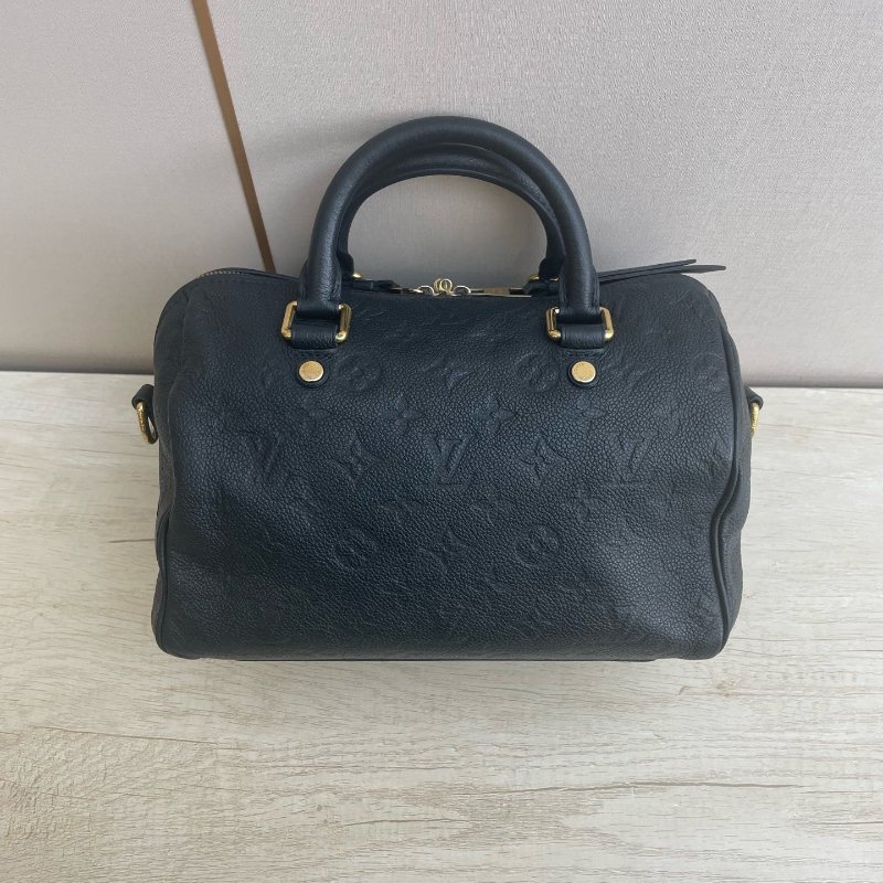 路易威登/Louis Vuitton 全皮藍色壓紋 Speedy25-6