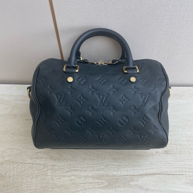 路易威登/Louis Vuitton 全皮藍色壓紋 Speedy25-7