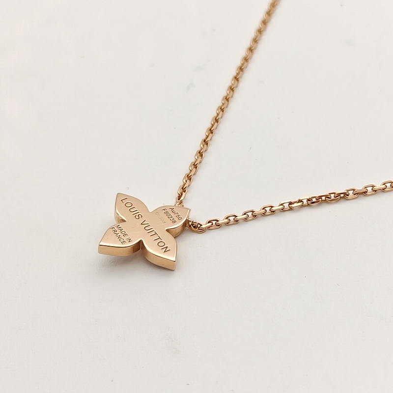 LOUIS VUITTON 18K玫瑰金鑽石STARBLOSSOM項鏈-2