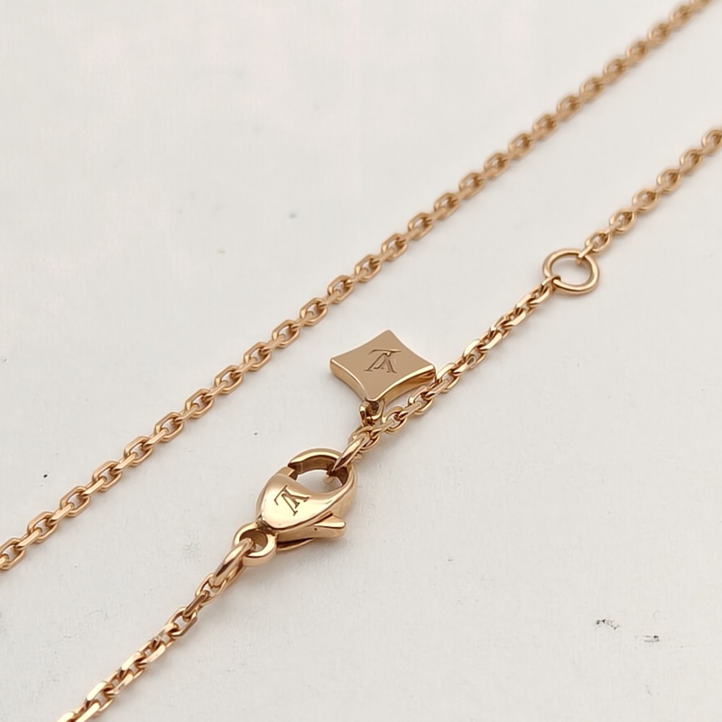 LOUIS VUITTON 18K玫瑰金鑽石STARBLOSSOM項鏈-3