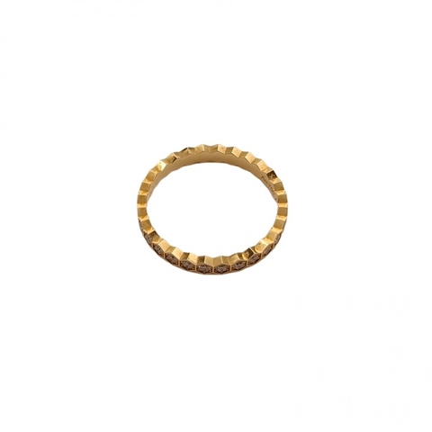 CHAUMET 18K玫瑰金鑽石BeeMyLove愛·巢蜂巢戒指51