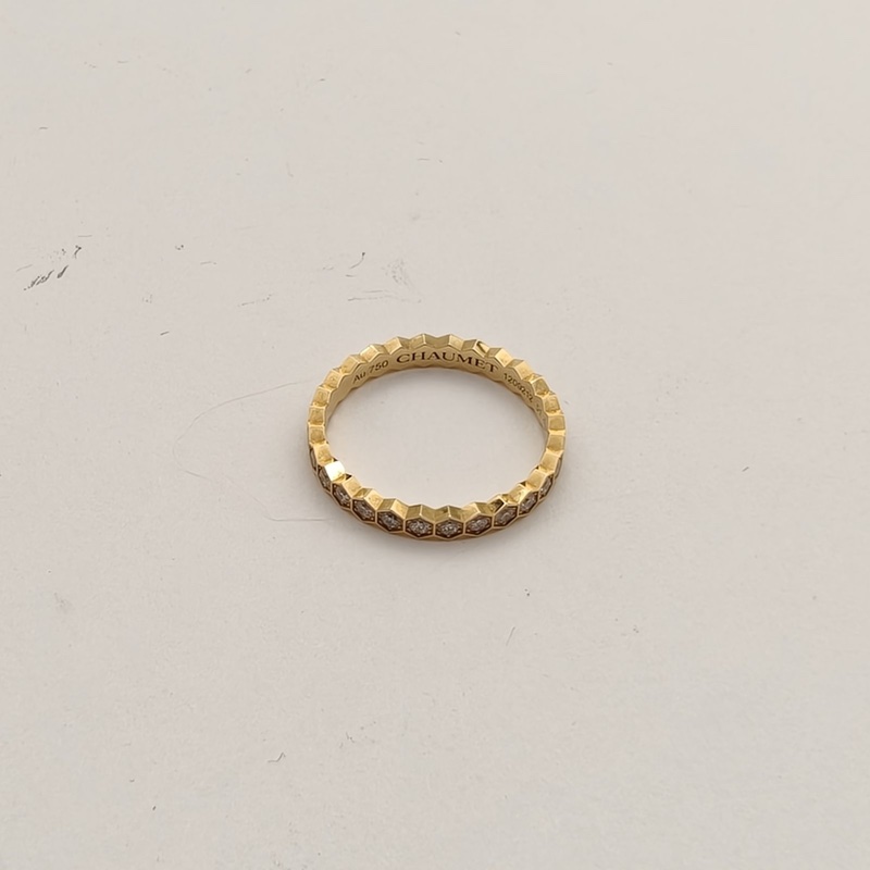 CHAUMET 18K玫瑰金鑽石BeeMyLove愛·巢蜂巢戒指51-3