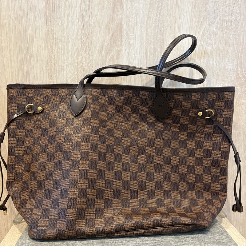 LV 棋盤格neverfull mm-0