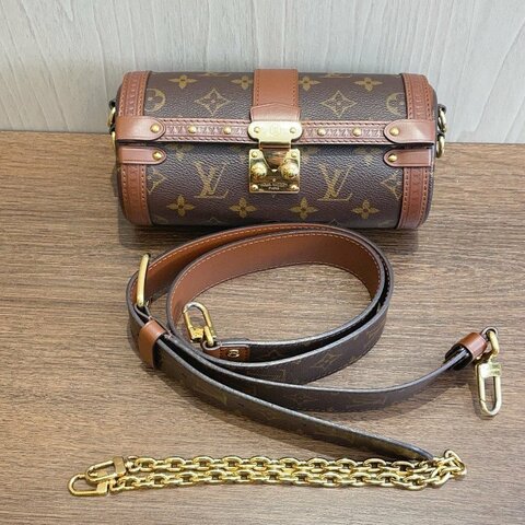 芯片款 路易威登/Louis Vuitton 老花紅皮 巴比龍20 鏈條包