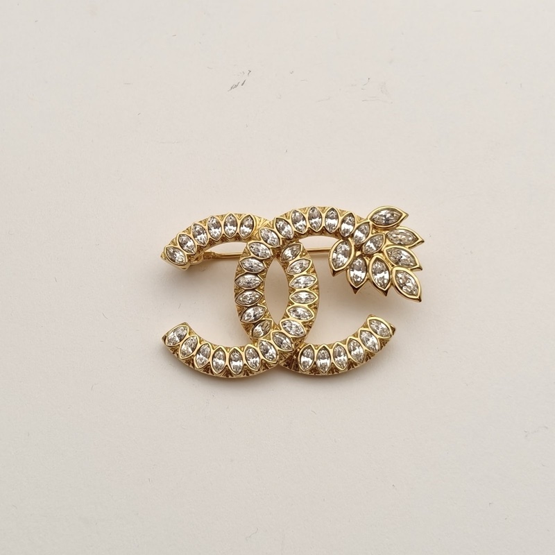 CHANEL 合金麥穗水鑽胸針-1
