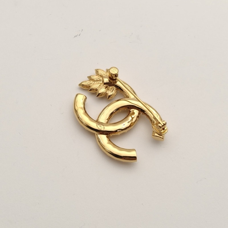 CHANEL 合金麥穗水鑽胸針-2