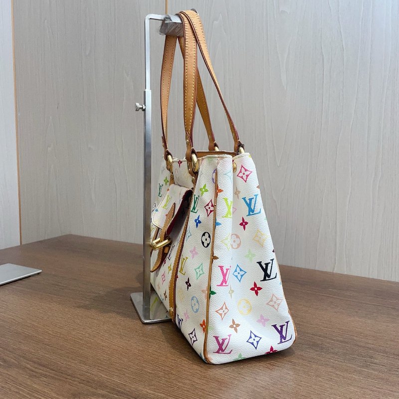 路易威登/Louis Vuitton 白三彩托特包-2
