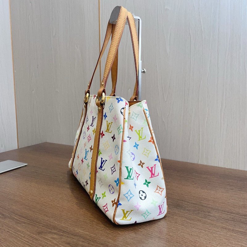 路易威登/Louis Vuitton 白三彩托特包-3